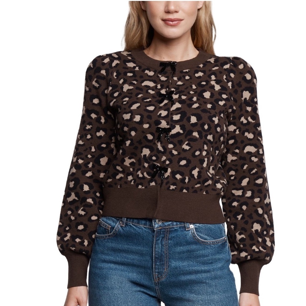 Express Animal Print Knit Sweater